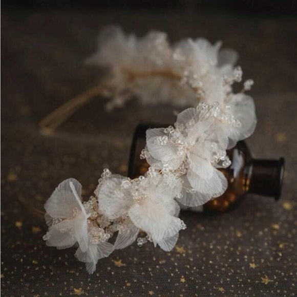 Handmade Bridal Headband / Floral Crown - Picture 3 of 4